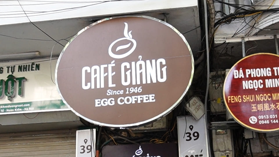 Café Giang Egg coffee in Vietnam